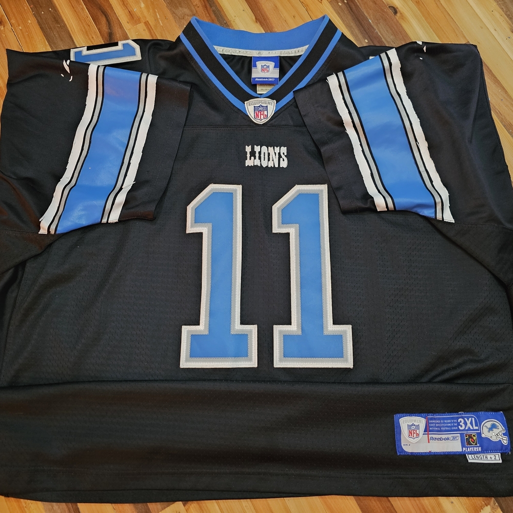Reebok Black and Blue Men's Jersey